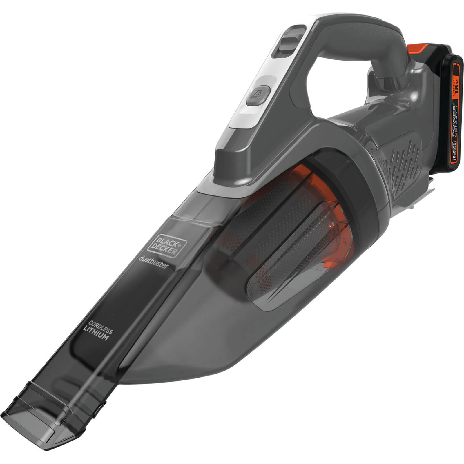 Image of Black and Decker BCHV001 18v Cordless Hand Dustbuster 1 x 1.5ah Li-ion Charger No Case