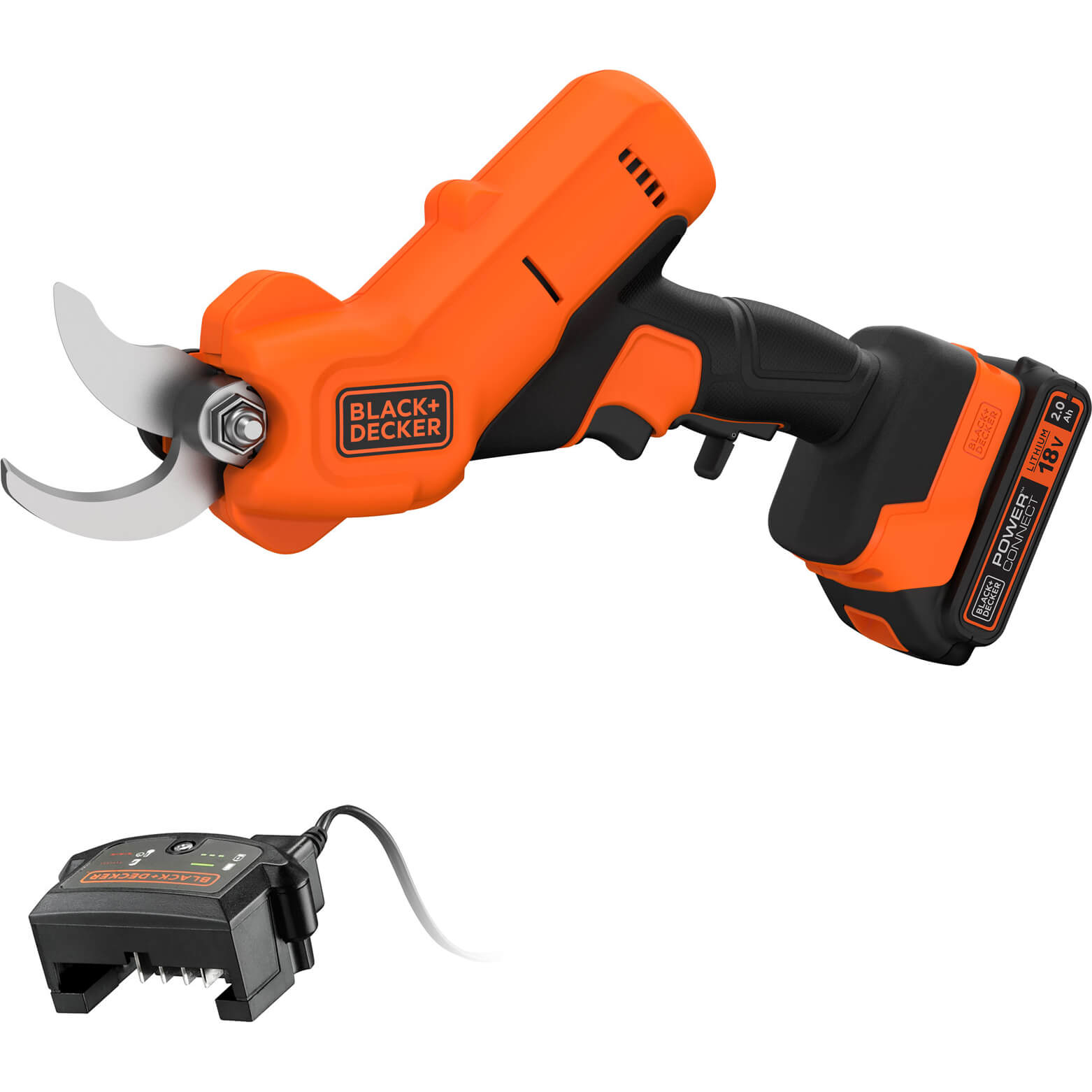 Image of Black and Decker BCPP18 18v Cordless Power Pruner 1 x 2ah Li-ion Charger