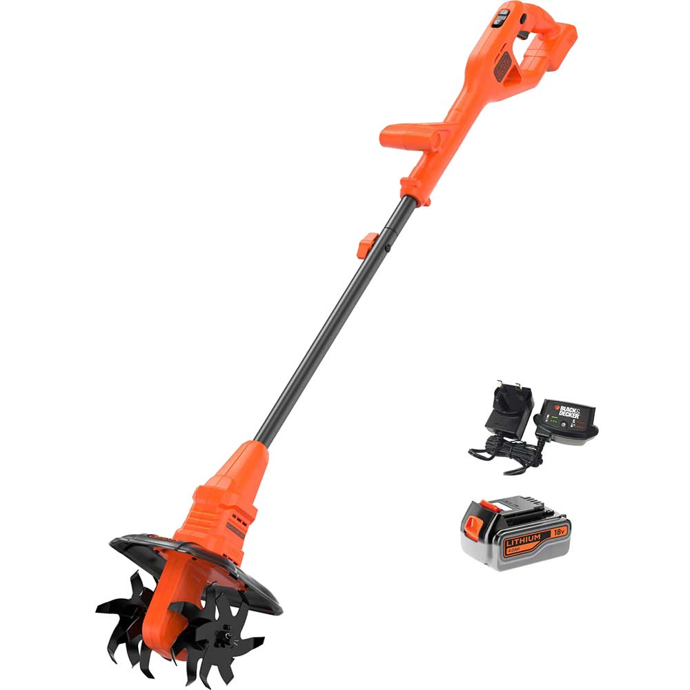 Black and Decker BETL1820L 18v Cordless Tiller 1 x 4ah Li-ion Charger