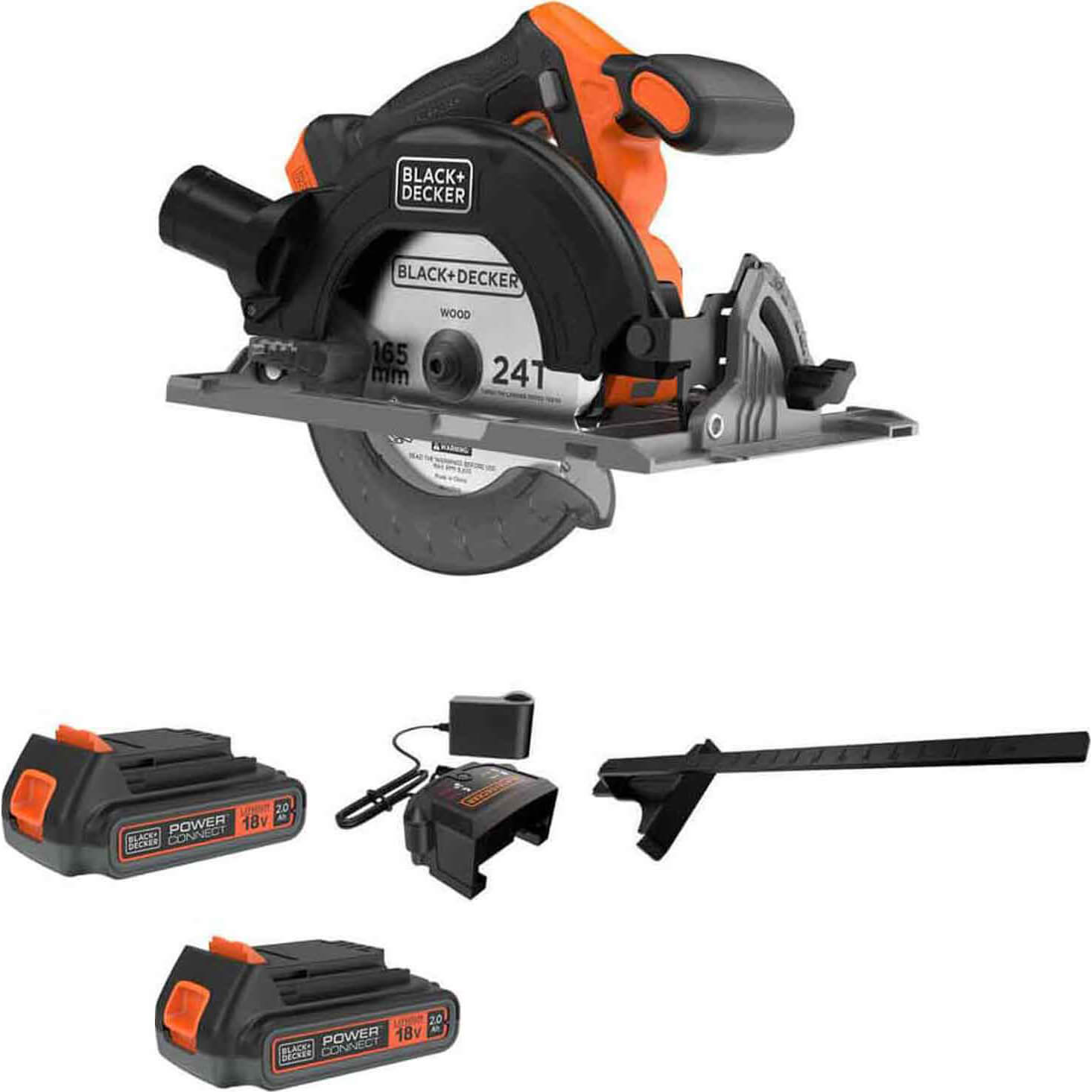 Black and Decker BLCCS78 18v Cordless Brushless Circular Saw 165mm 2 x 2ah Li-ion Charger No Case