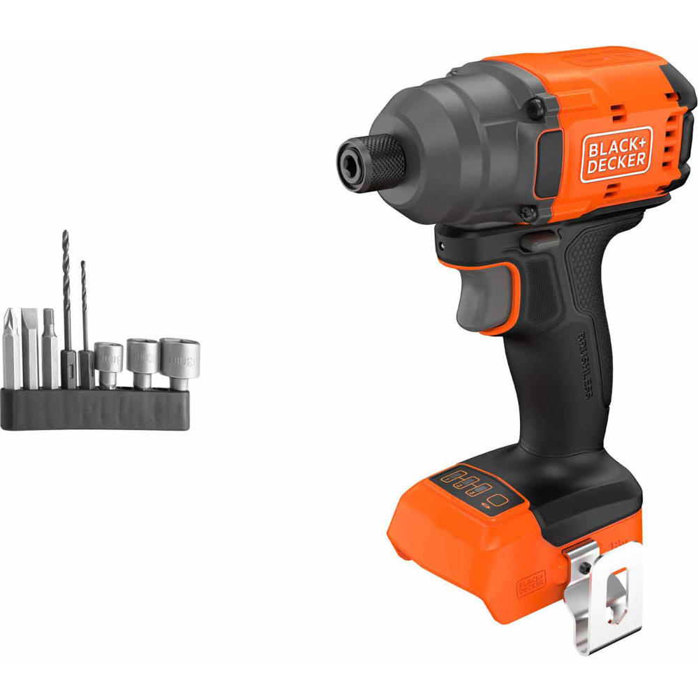 Black and Decker BLIM78 18v Cordless Brushless Impact Driver No Batteries No Charger No Case with Accessories