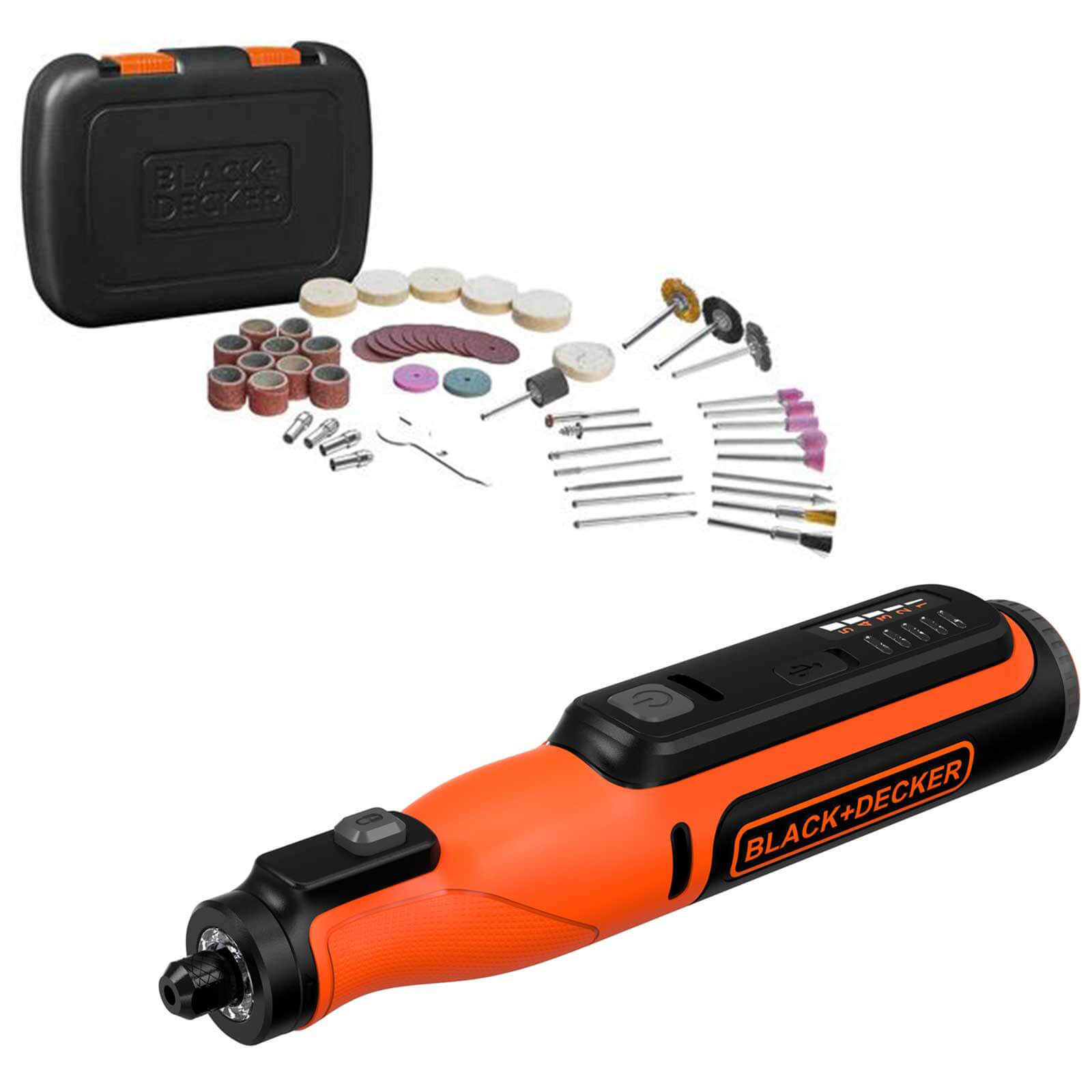 Image of Black and Decker CRT8IK 7.2v Cordless Rotary Tool with 52 Accessories