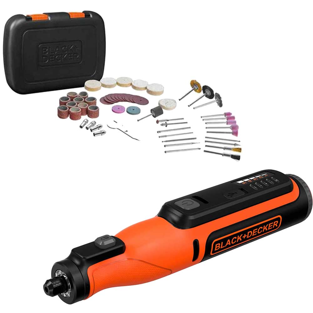 Image of Black and Decker CRT8IK 7.2v Cordless Rotary Tool with 52 Accessories