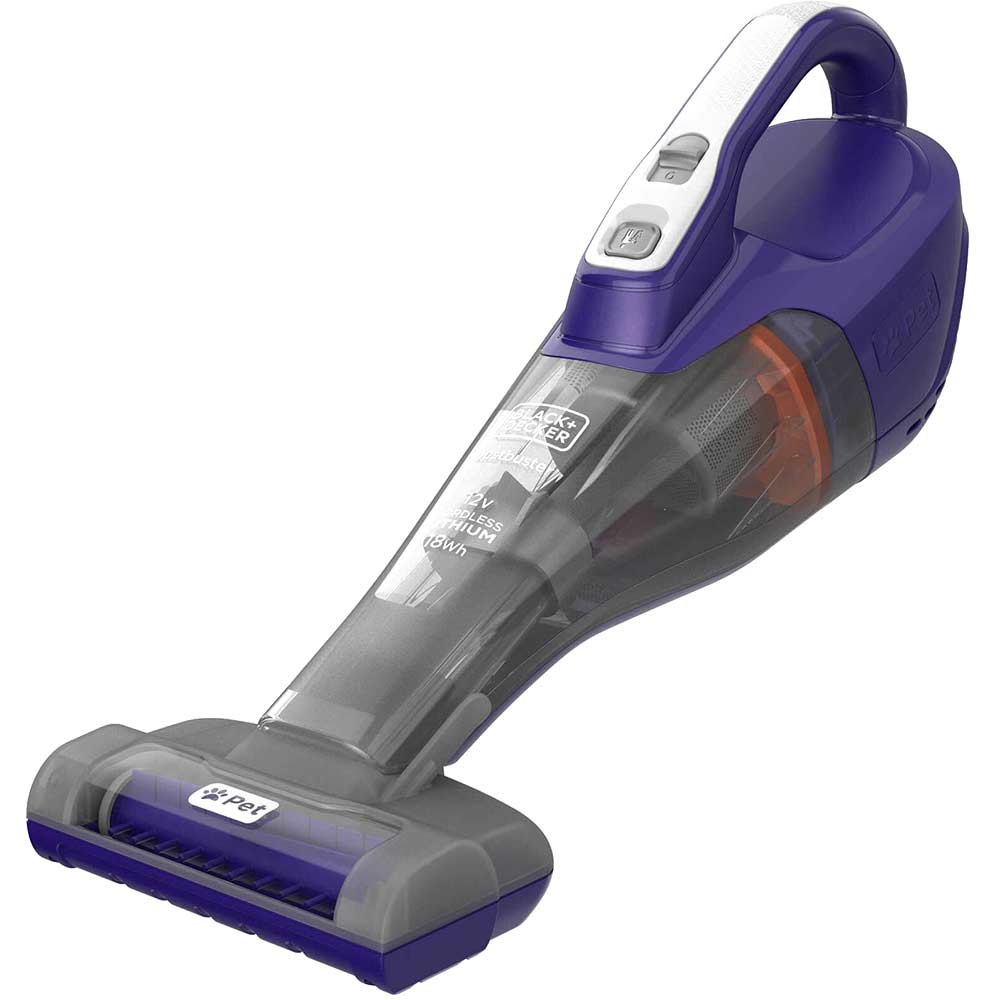 Image of Black and Decker DVB315JP 12v Cordless Pet Dustbuster Hand Vacuum 1 x 1.5ah Integrated Li-ion Charger No Case