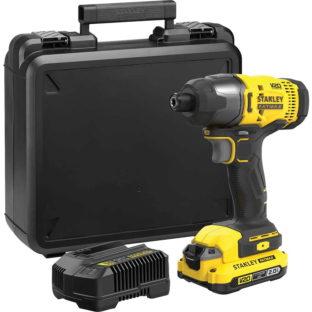 Stanley Fatmax V20 SFMCF800 18v Cordless Impact Driver 1 x 2ah Li-ion Battery Charger Case