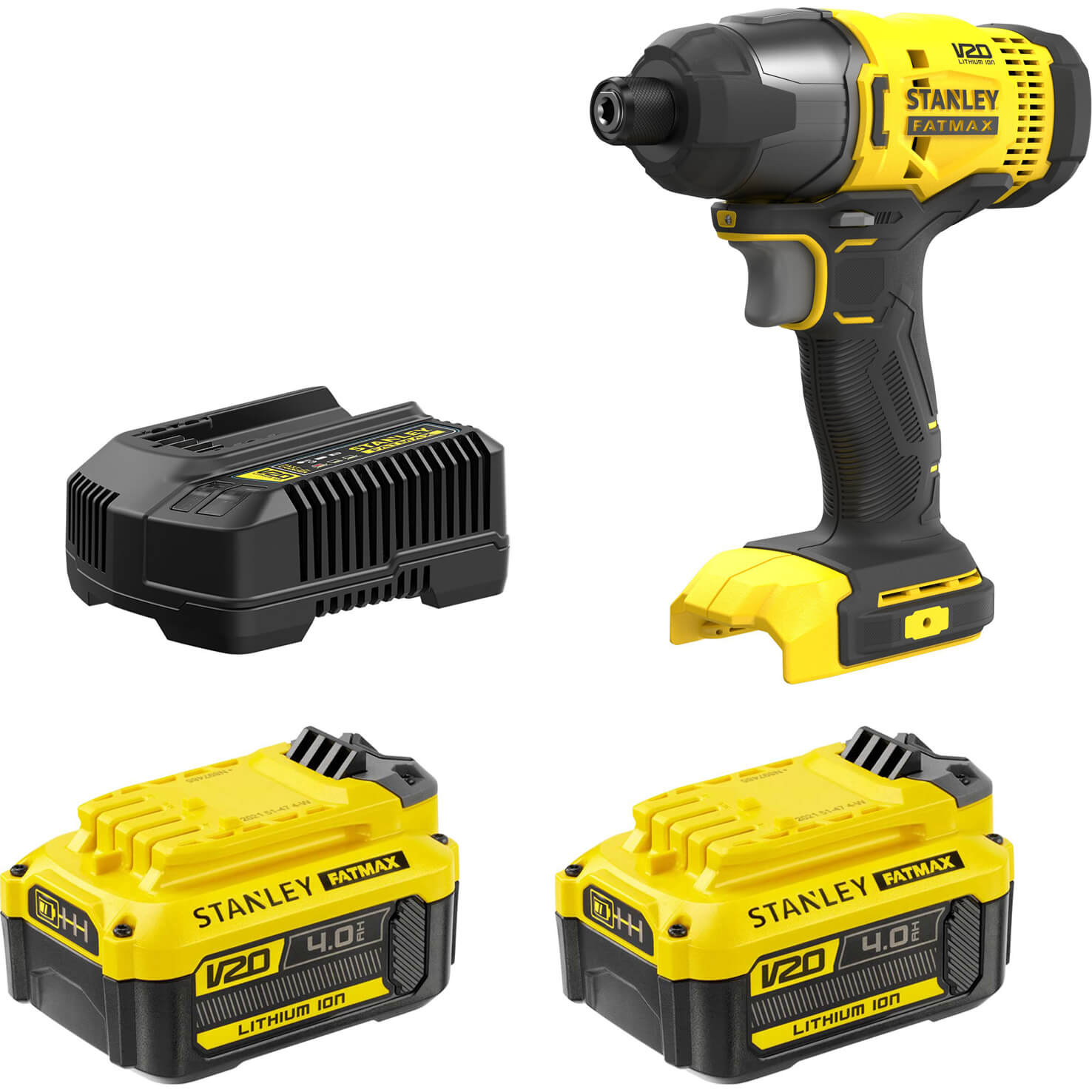 Stanley Fatmax V20 SFMCF800 18v Cordless Impact Driver 2 x 4ah Li-ion Battery Charger No Case