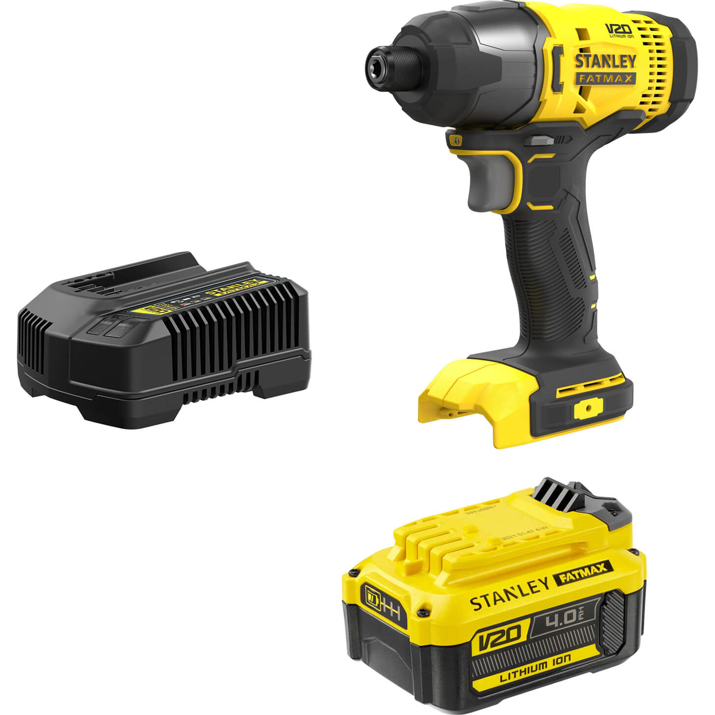Stanley Fatmax V20 SFMCF800 18v Cordless Impact Driver 1 x 4ah Li-ion Battery Charger No Case