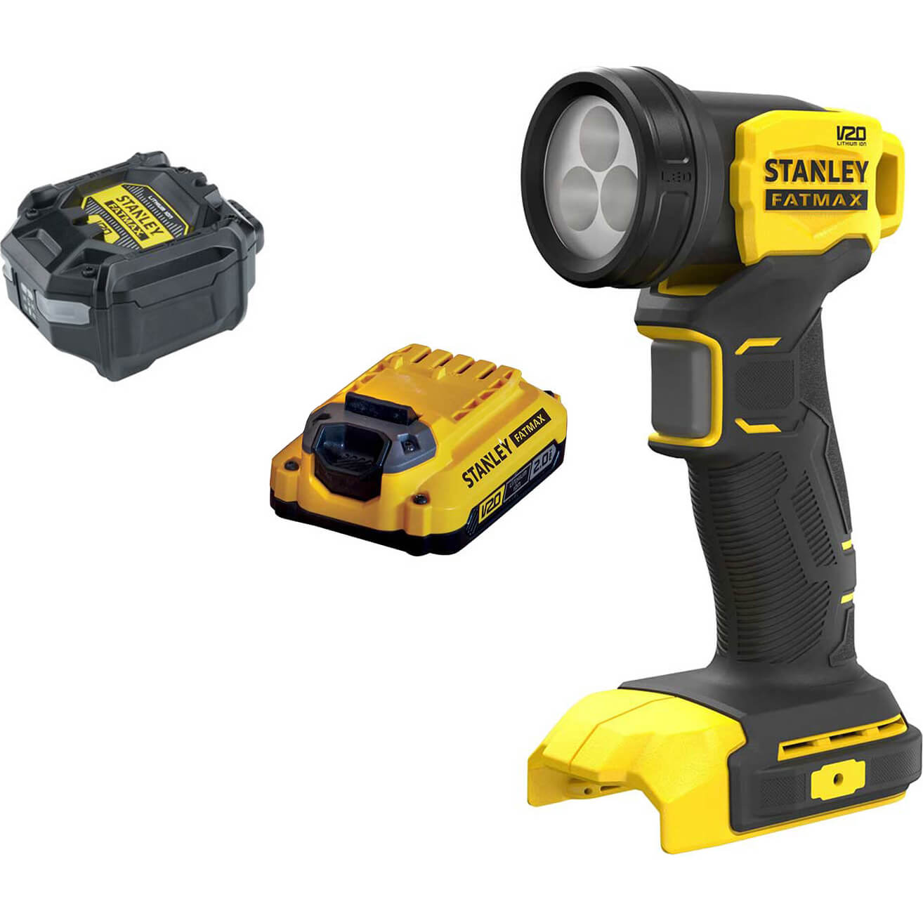 Stanley Fatmax V20 SFMCL020 18v Cordless Flashlight Torch 1 x 2ah Li-ion Charger No Case