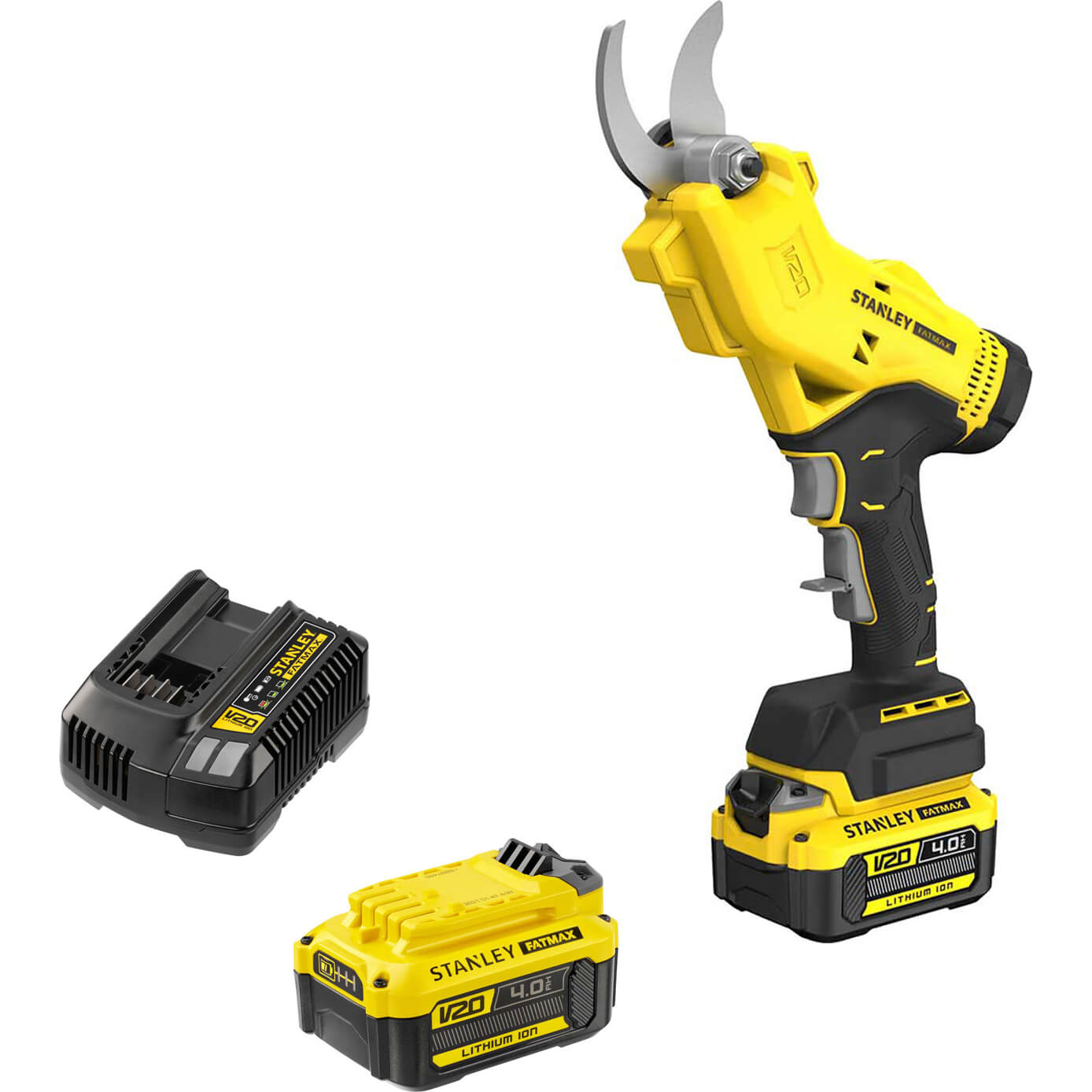 Stanley Fatmax V20 SFMCPP32 18v Cordless Power Pruner 2 x 4ah Li-ion Battery Charger