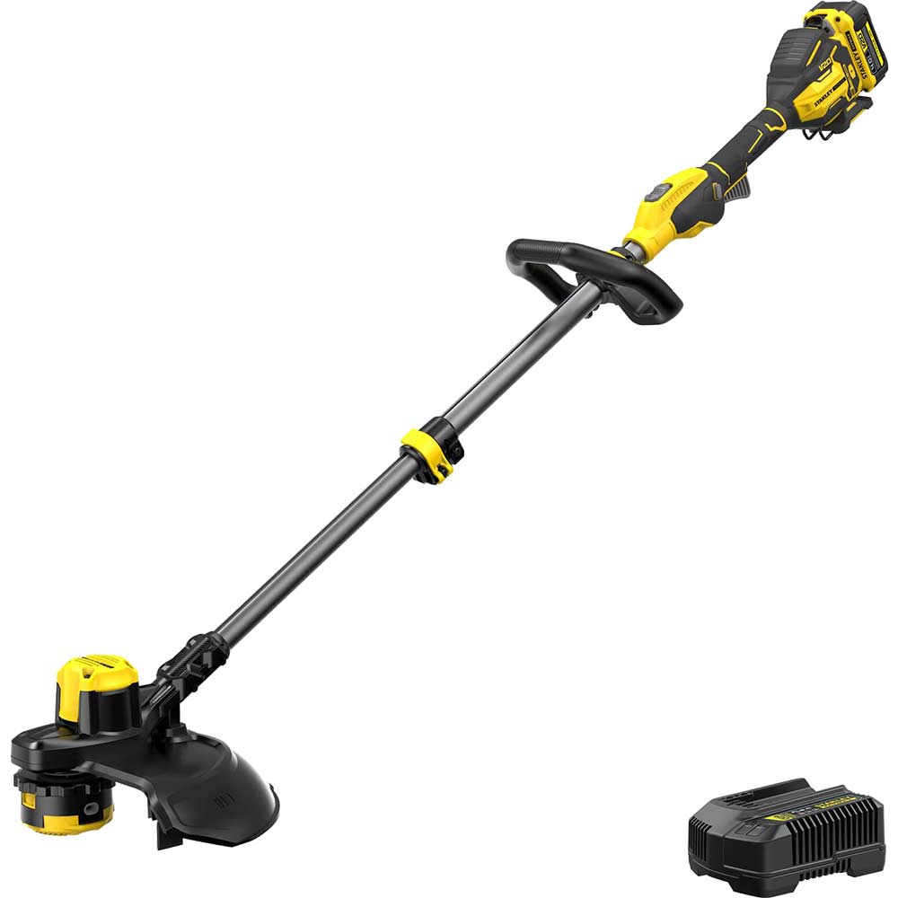 Stanley Fatmax V20 SFMCSTB933 18v Cordless Brushless Grass Trimmer 330mm 1 x 4ah Li-ion Battery Charger