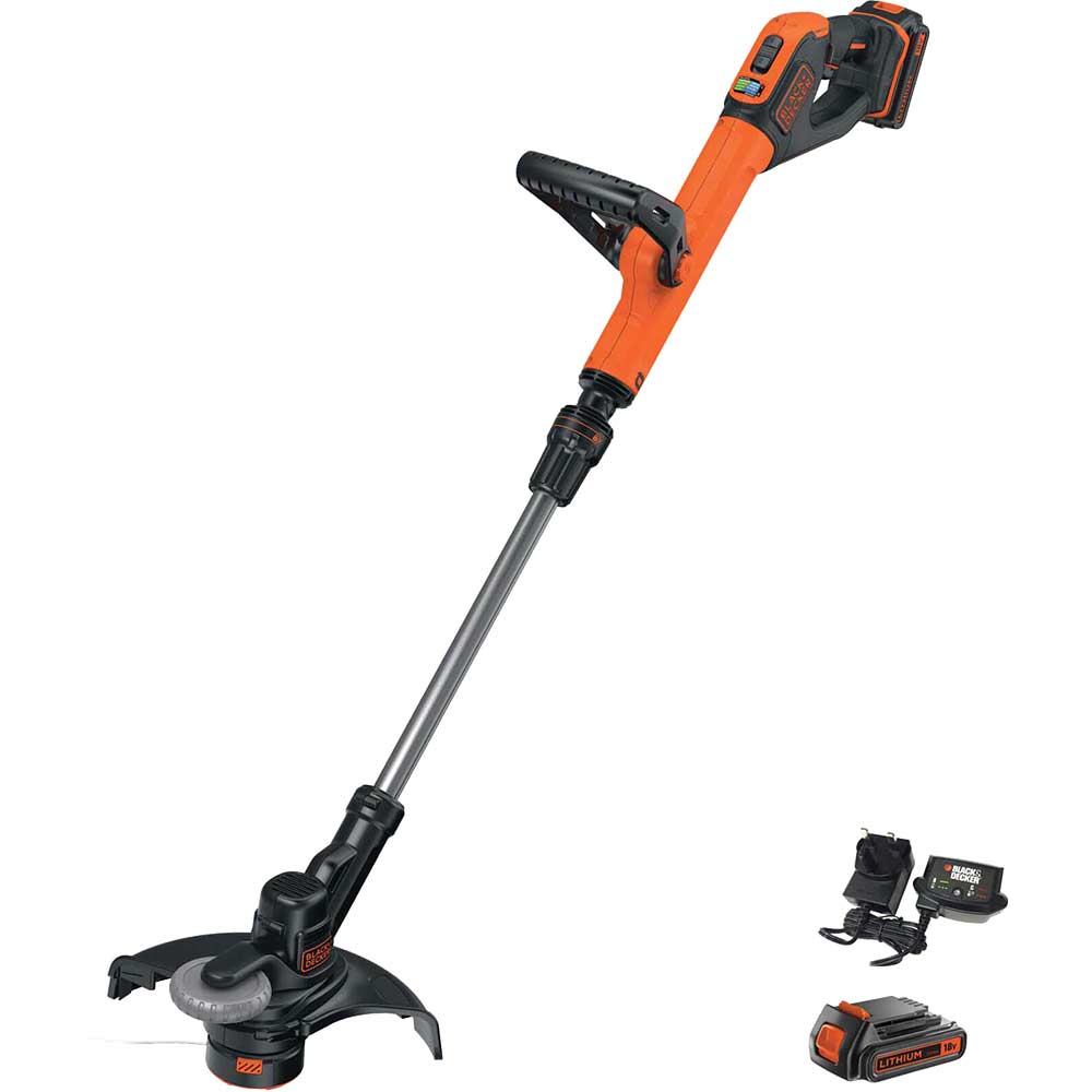 Black and Decker STC1820PC 18v Cordless Grass Trimmer 280mm 2 x 2ah Li-ion Charger