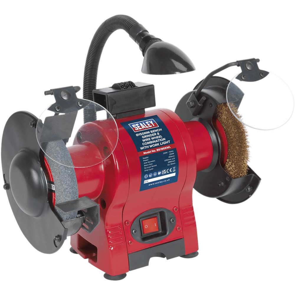 Sealey BG150XWL 150mm Bench Grinder Wire Wheel 240v