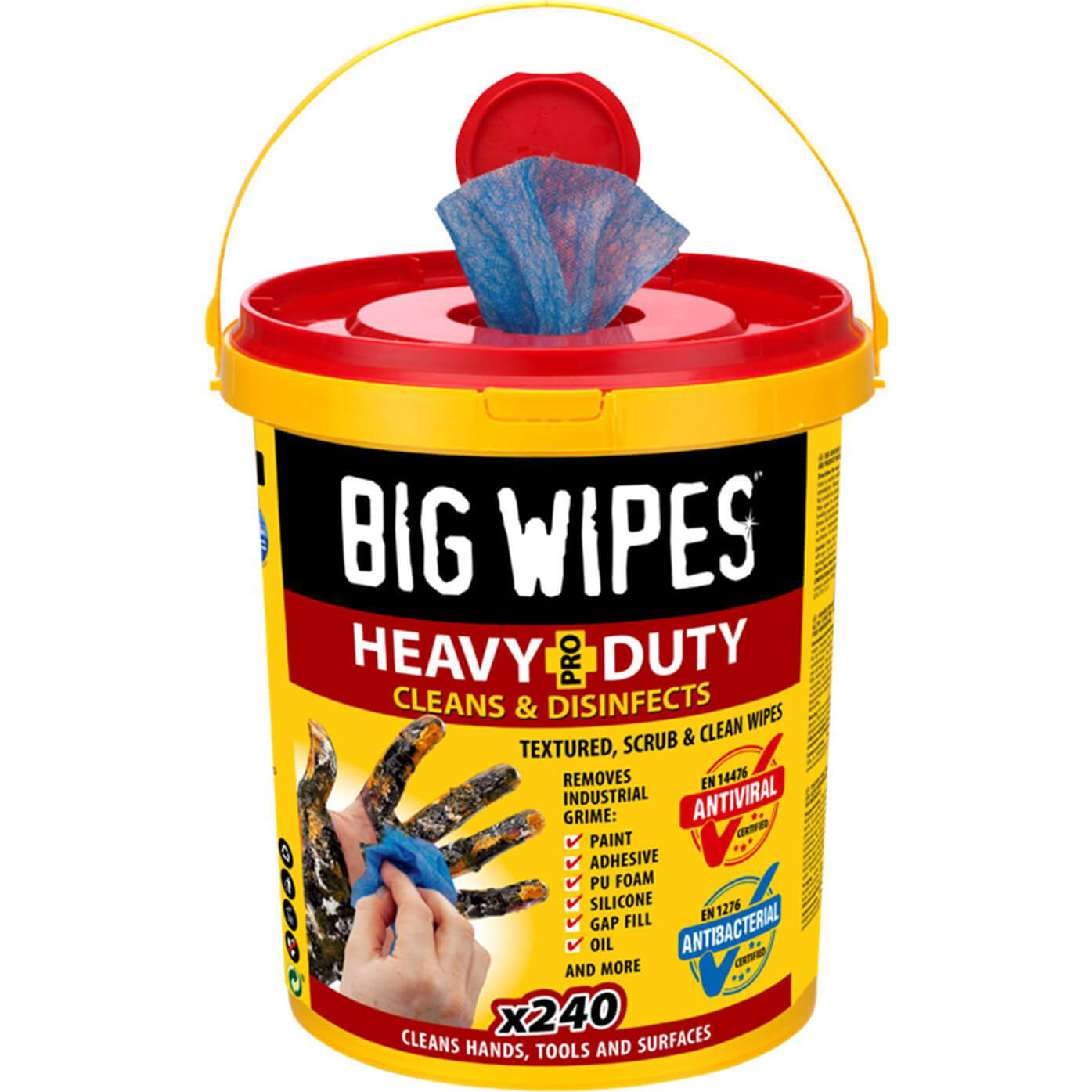 Image of Big Wipes Heavy Duty Pro Hand Cleaning Wipes Pack of 240
