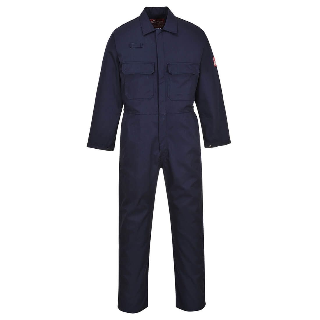 Image of Biz Weld Mens Flame Resistant Overall Navy Blue XS 32"