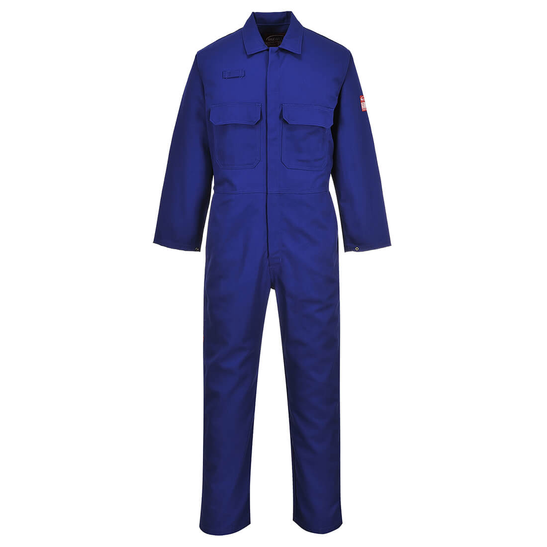 Image of Biz Weld Mens Flame Resistant Overall Royal Blue S 32"
