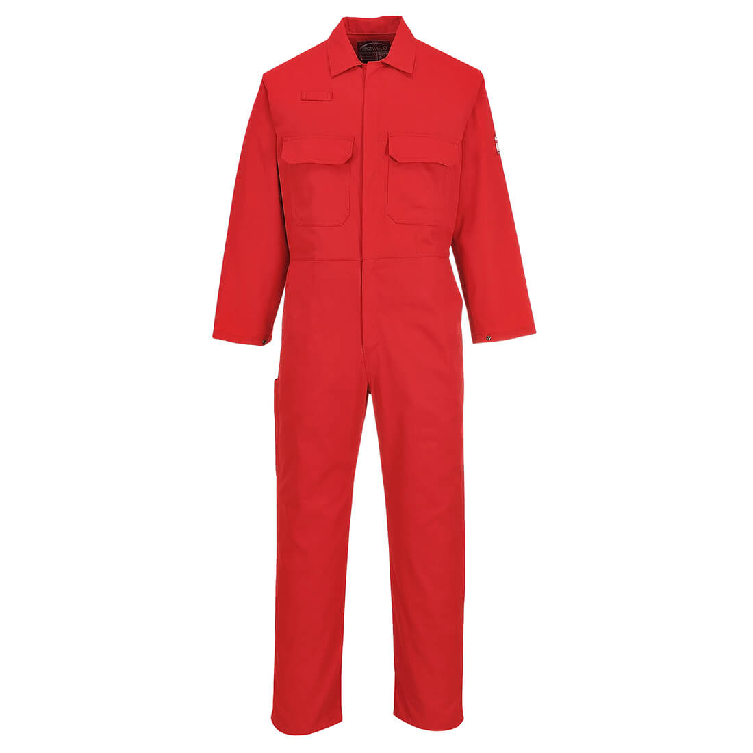 Image of Biz Weld Mens Flame Resistant Overall Red M 32"
