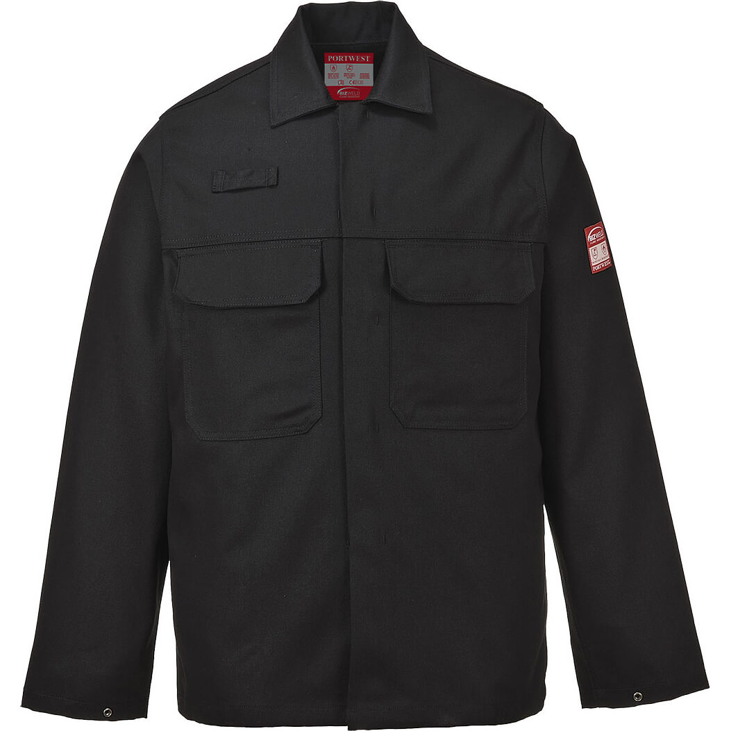 Image of Biz Weld Mens Flame Resistant Jacket Black 4XL
