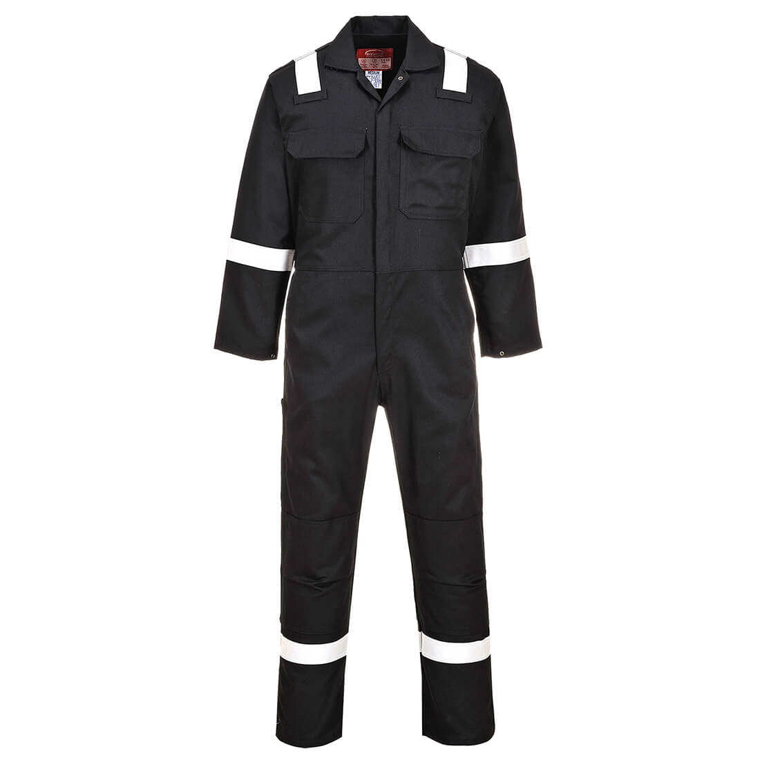 Image of Biz Weld Mens Iona Flame Resistant Coverall Black 2XL 32"