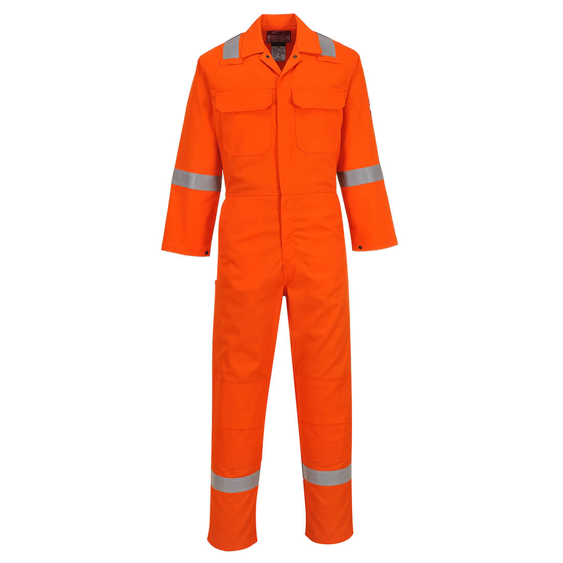 Image of Biz Weld Mens Iona Flame Resistant Coverall Orange 4XL 32"