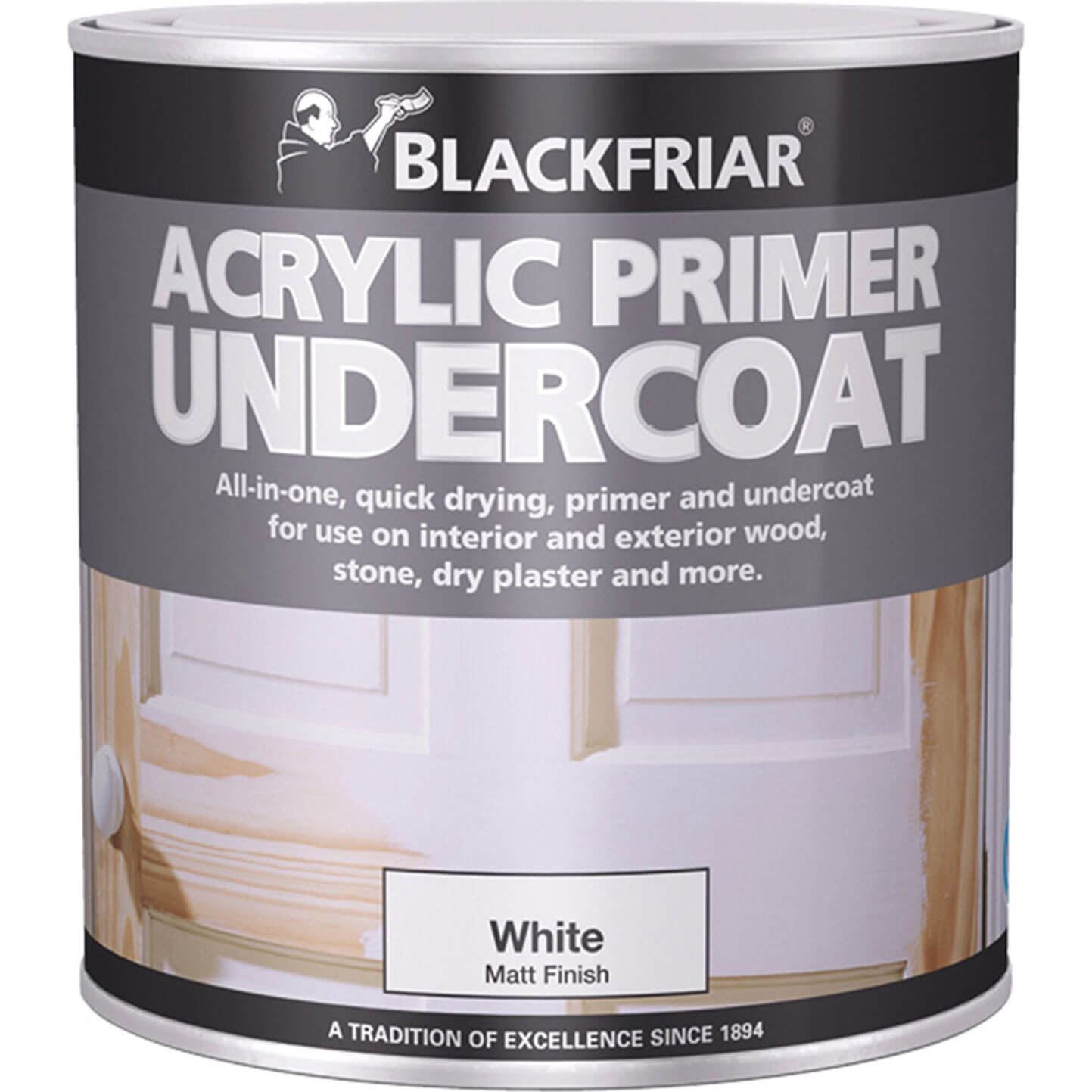 Image of Blackfriar Quick Drying Acrylic Primer Undercoat Grey 500ml