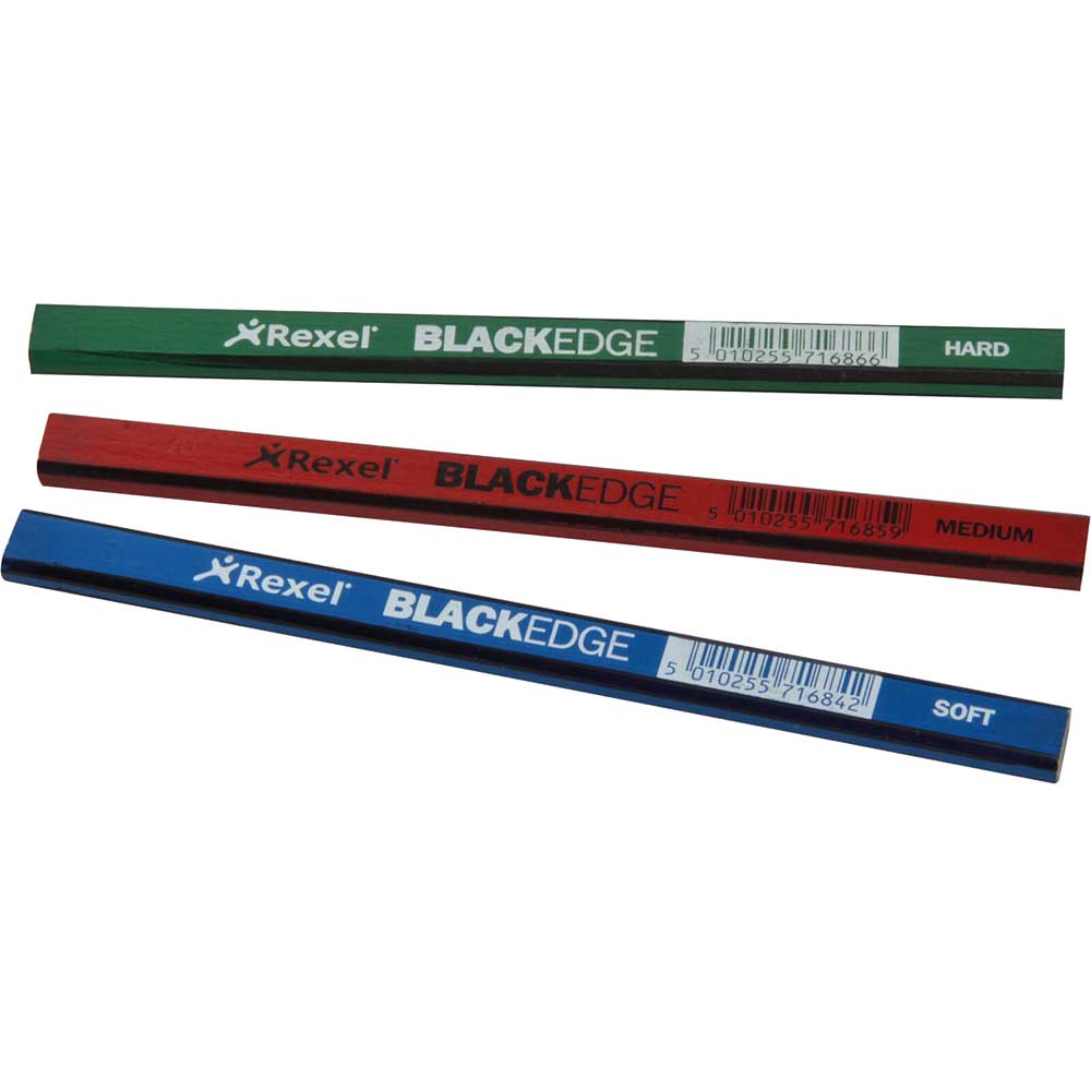 Photos - Other Hand Tools Blackedge Assorted Carpenters Pencils Pack of 12 BLAA