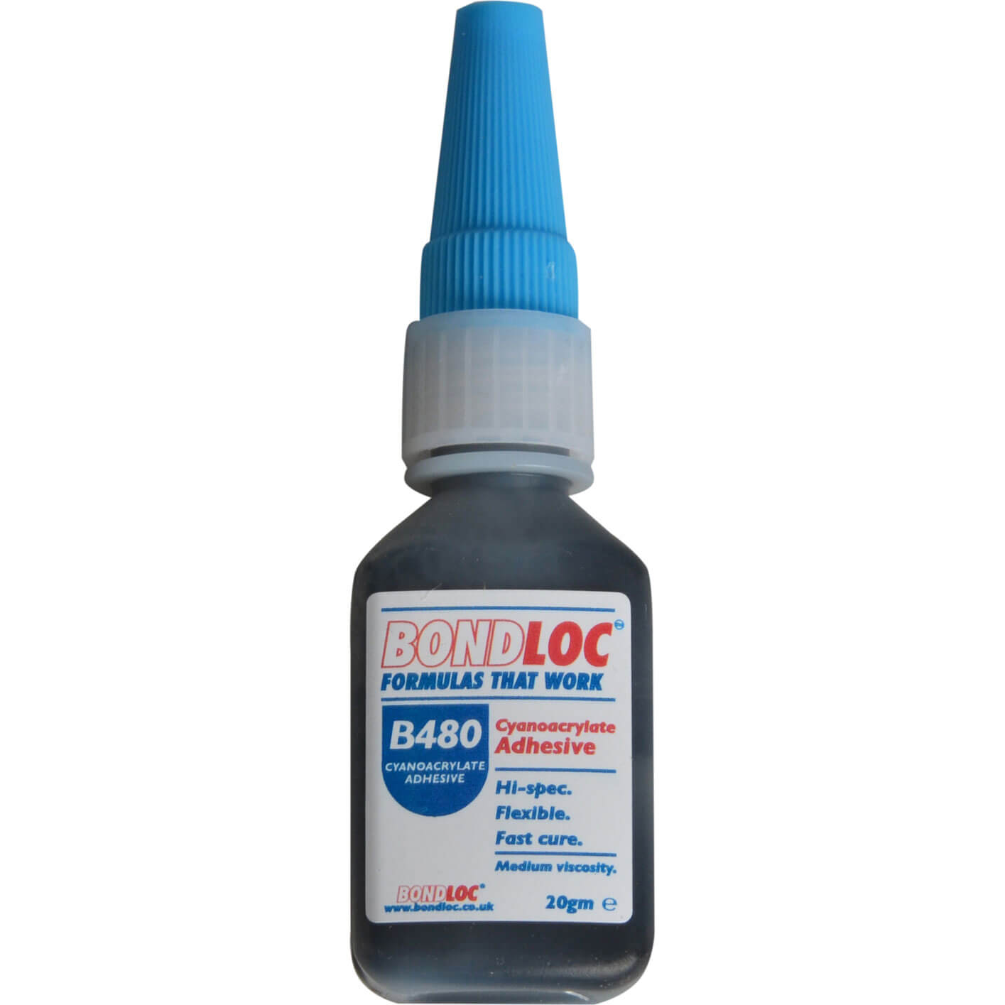 Image of Bondloc B480 Black Rubber Toughened Cyanoacrylate Adhesive 20g
