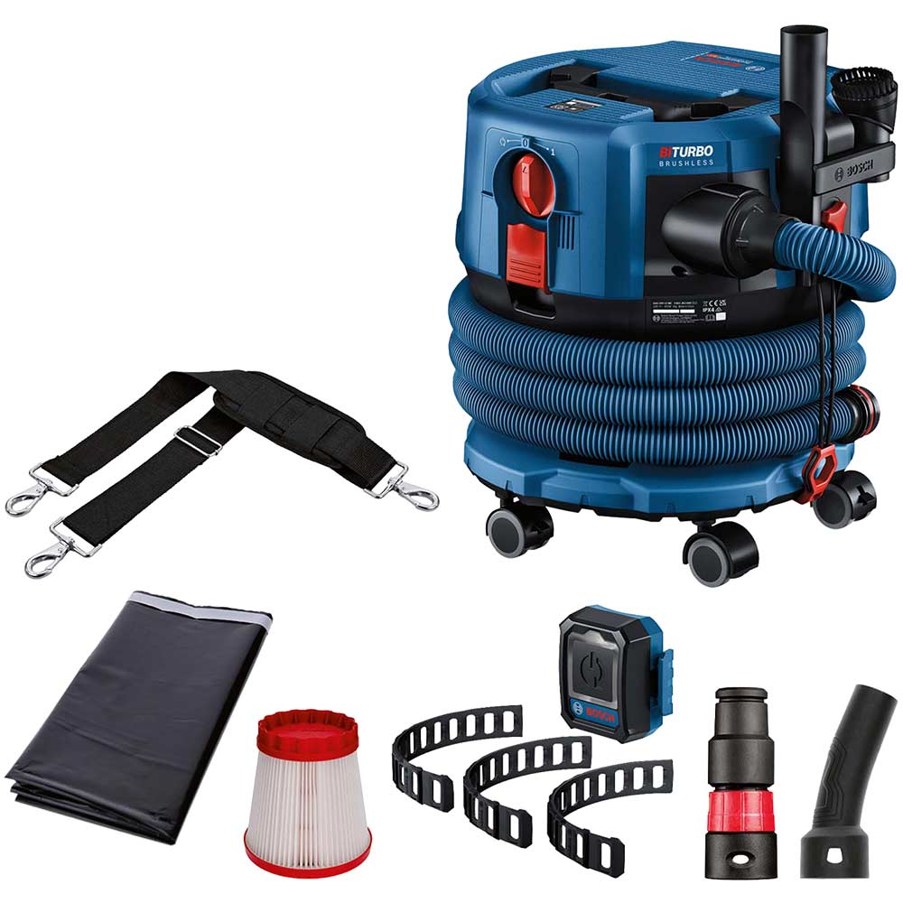 Bosch GAS 18V-12 MC BITURBO 18v Cordless Brushless Dust Extractor No Batteries No Battery Charger No Case