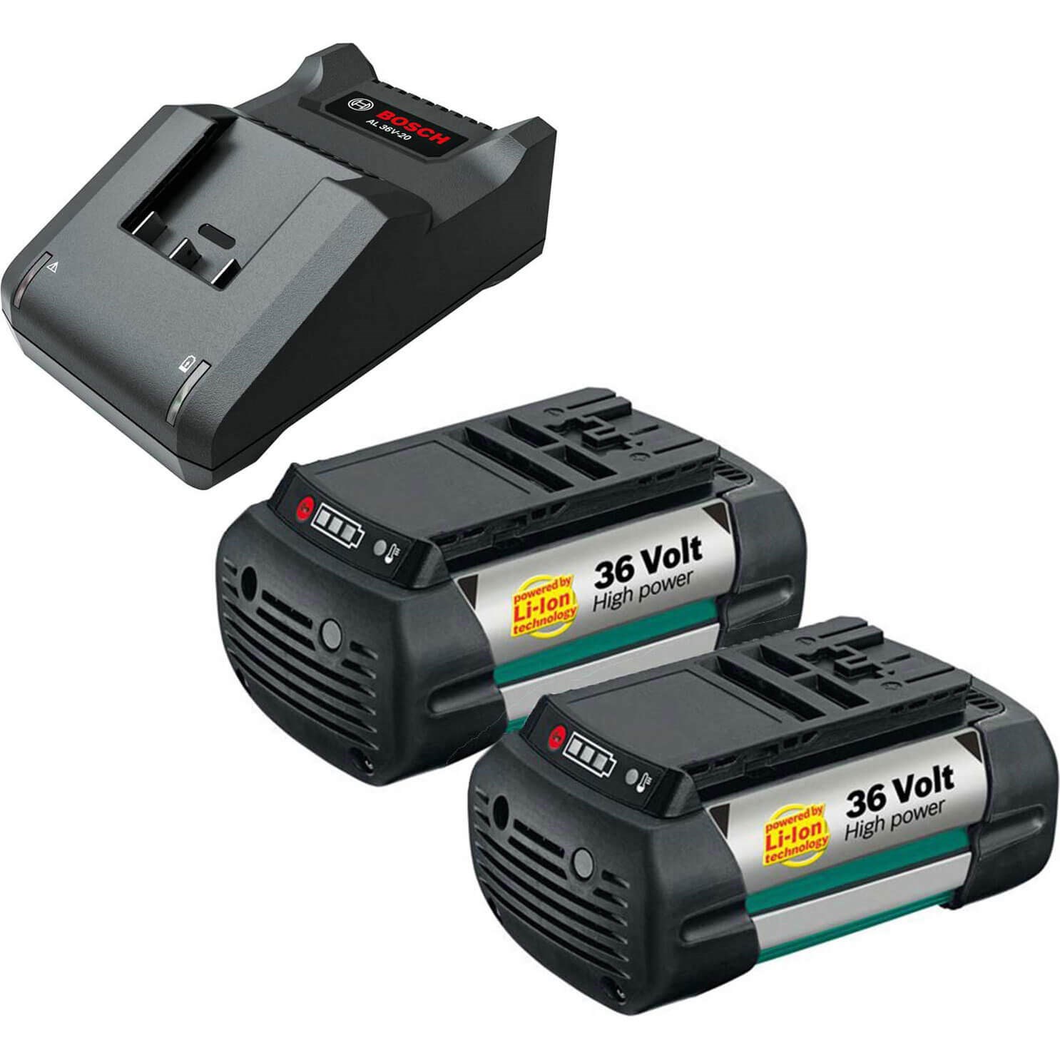 Smitsom Slid Råd Bosch Genuine GREEN 36v Cordless Twin Battery 2.6ah and Charger | Battery  Packs