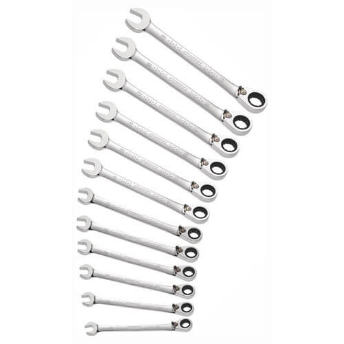 Image of Expert by Facom 12 Piece Ratchet Combination Spanner Set