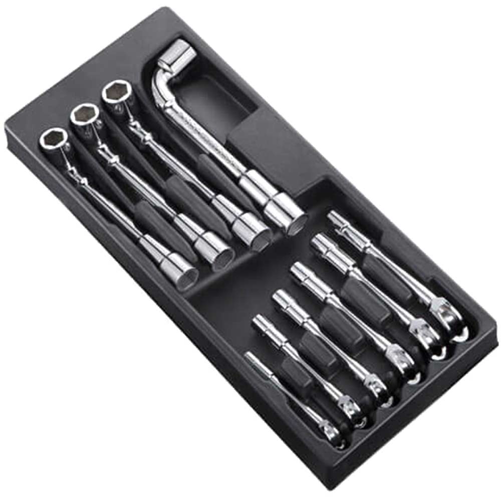 Image of Expert by Facom 10 Piece Angled Socket Spanner Set in Module Tray