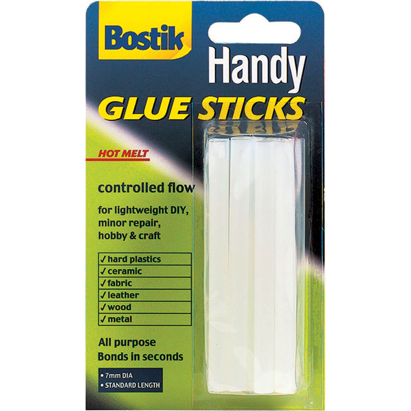 Image of Bostik All Purpose Glue Sticks for Handy Glue Gun 8mm 102mm Pack of 14