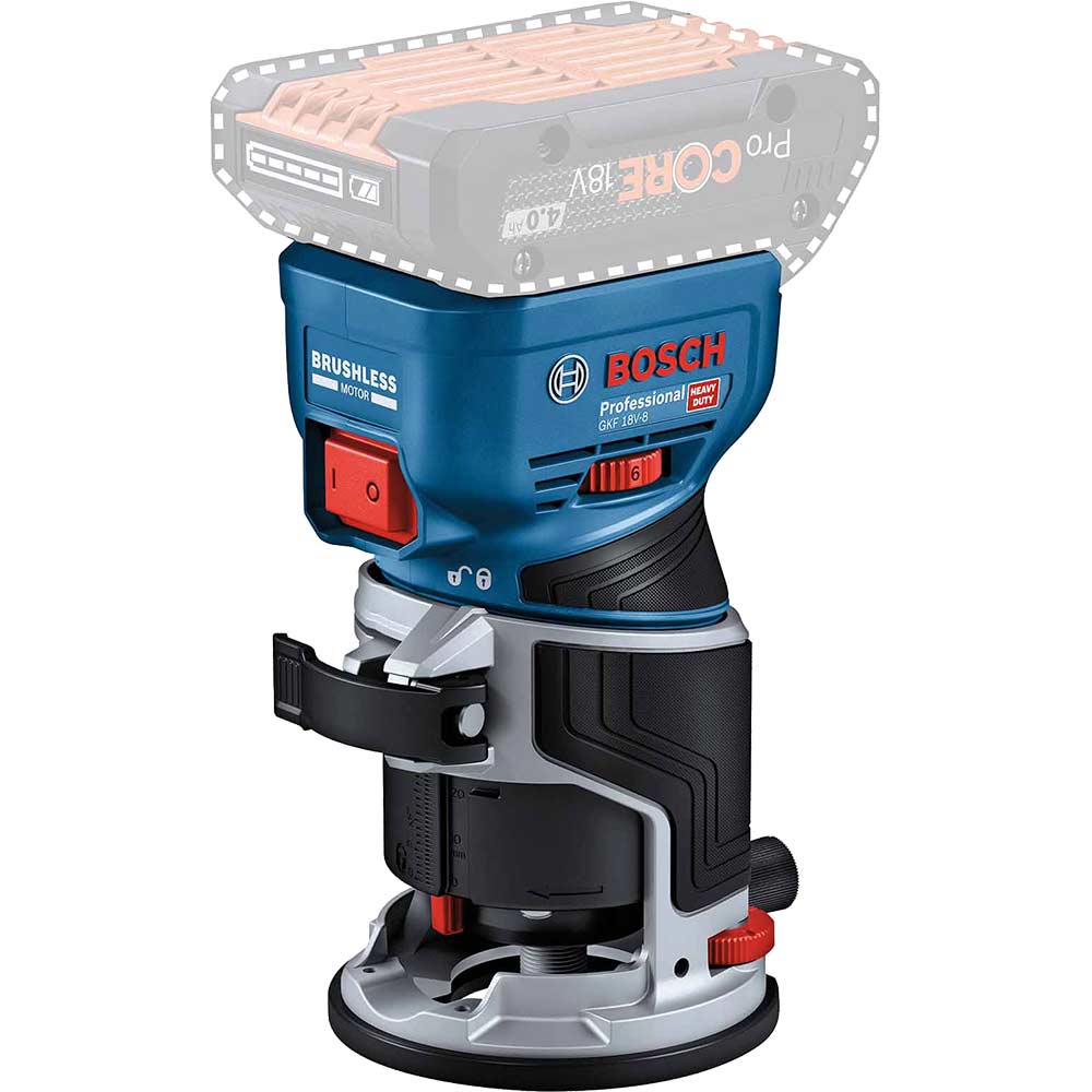 Bosch GKF 18V-8 18v Cordless Brushless 1/4" Palm Router No Batteries No Battery Charger No Case