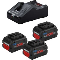 Bosch PRO 18v ProCore Cordless 3 Battery 8ah and Charger Set Bosch PRO 18v ProCore Cordless 3 Battery 8ah and Charger Set