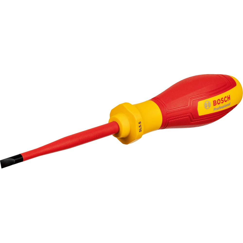 Bosch Professional VDE Insulated Slotted Screwdriver 5.5mm 100mm