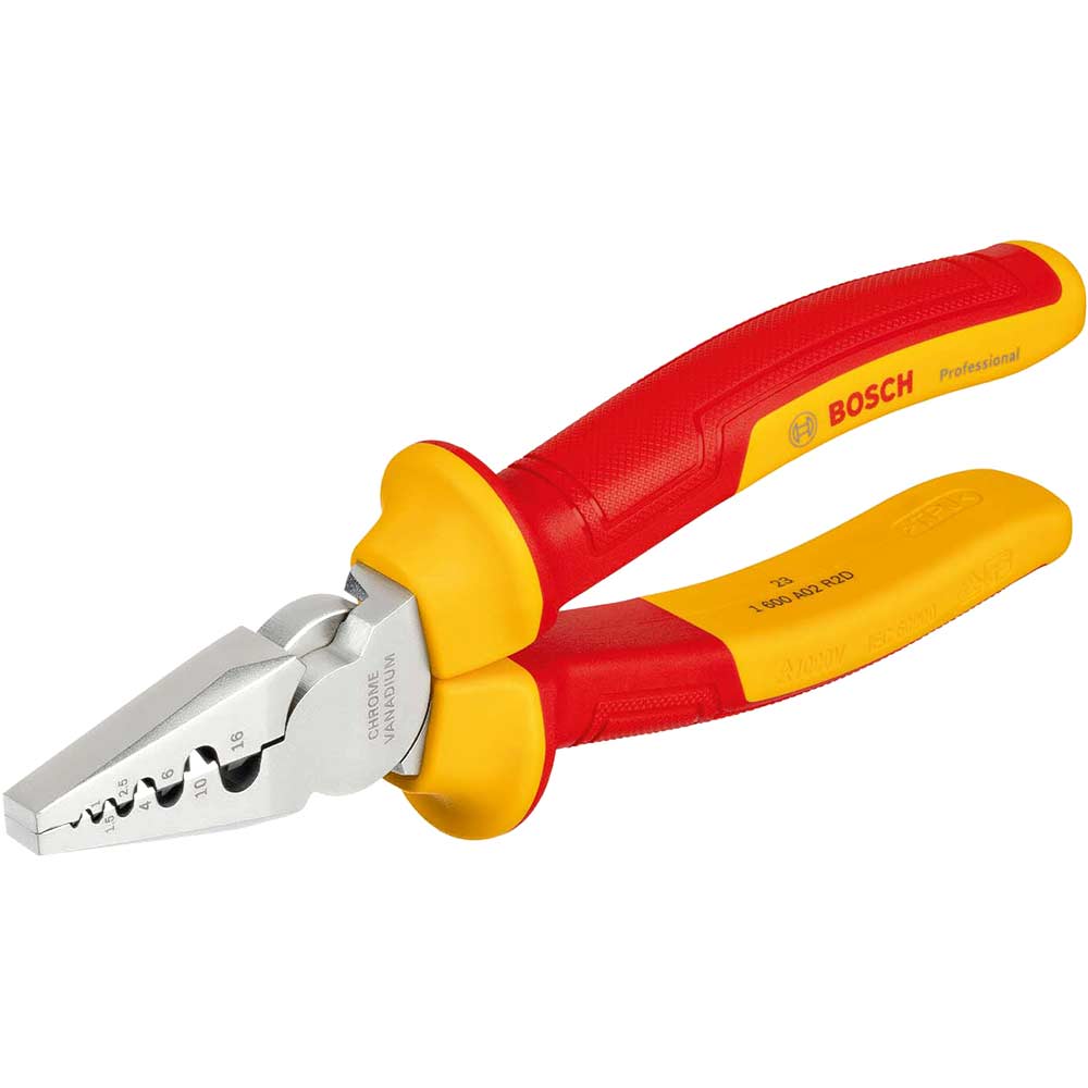 Bosch Professional VDE Insulated Crimping Pliers 180mm