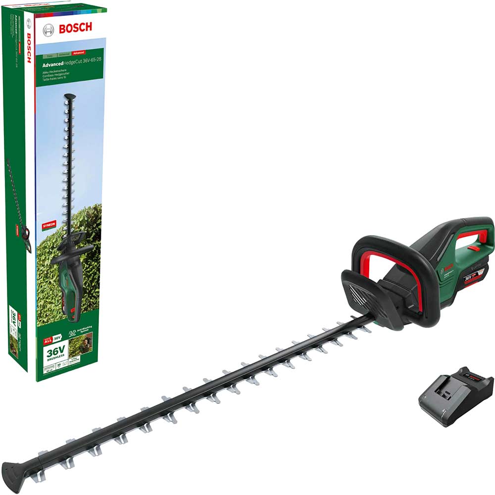 Image of Bosch ADVANCEDHEDGECUT 36V-65 36v Cordless Brushless Hedge Trimmer 650mm 1 x 2ah Li-ion Charger