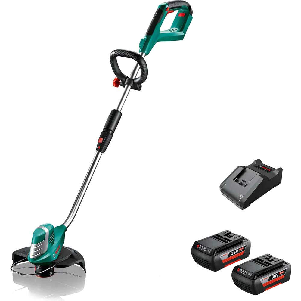 Bosch ADVANCEDGRASSCUT 36v Cordless Grass Trimmer 300mm 2 x 2ah Li-ion Battery Charger