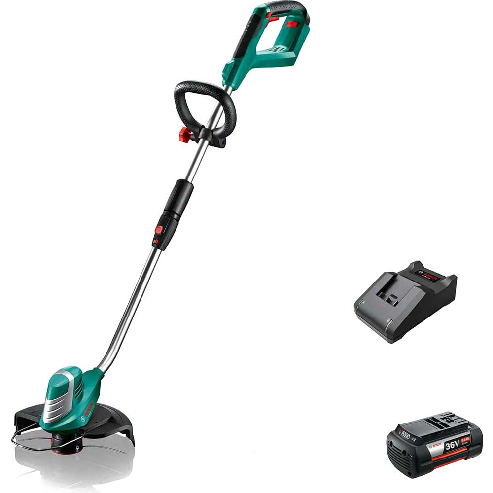 Image of Bosch ADVANCEDGRASSCUT 36v Cordless Grass Trimmer 300mm 1 x 4ah Li-ion Charger