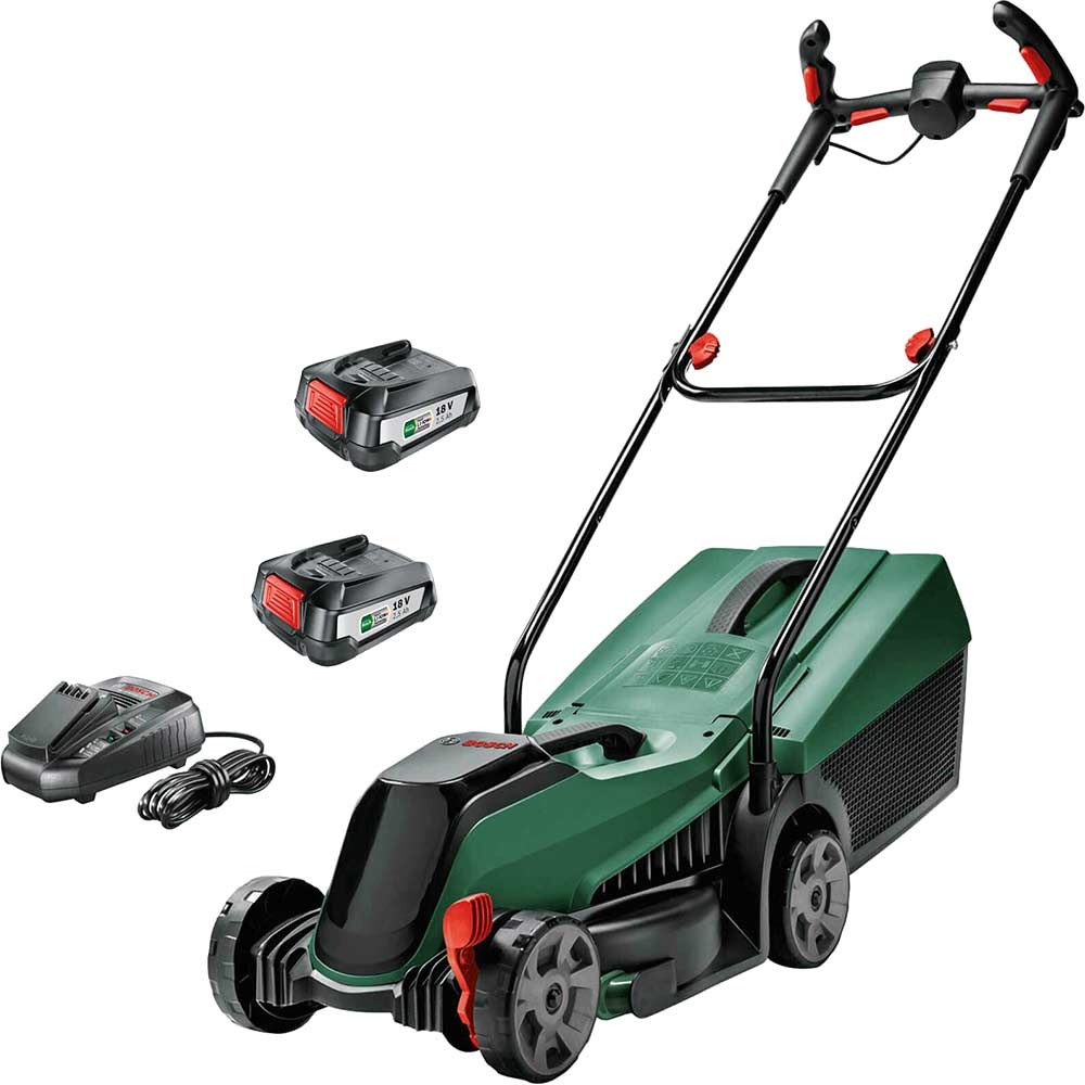 Bosch CITYMOWER 18-32 P4A 18v Cordless Rotary Lawnmower 320mm 2 x 2.5ah Li-ion Battery Charger