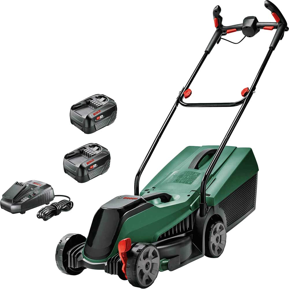 Bosch CITYMOWER 18-32 P4A 18v Cordless Rotary Lawnmower 320mm 2 x 4ah Li-ion Battery Charger
