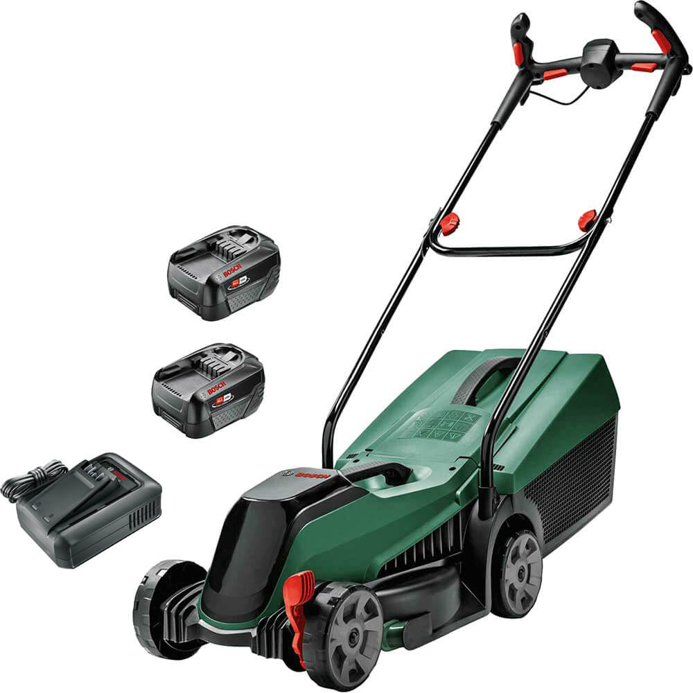 Bosch CITYMOWER 18-32 P4A 18v Cordless Rotary Lawnmower 320mm 2 x 4ah Li-ion Battery Charger