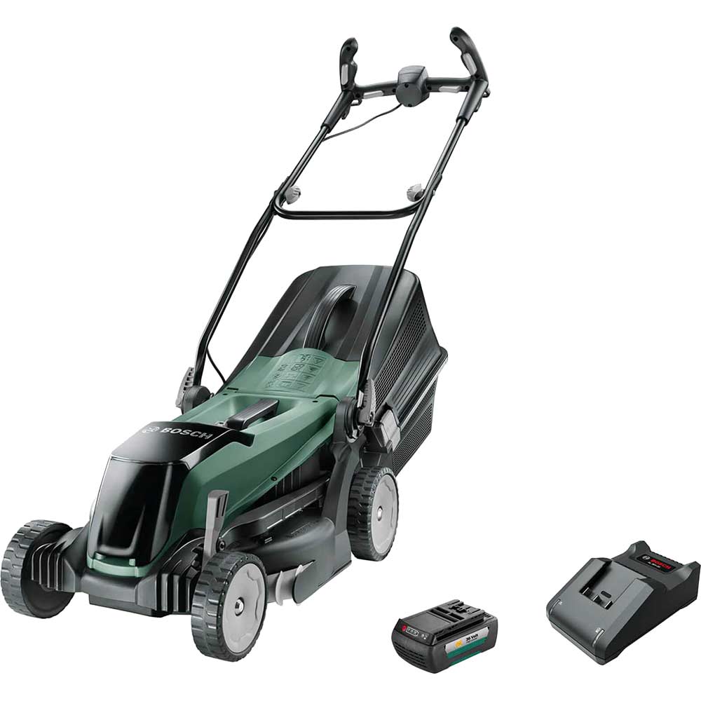 Bosch EASYROTAK 36-550 36v Cordless Rotary Lawnmower 370mm 1 x 2ah Li-ion Battery Charger