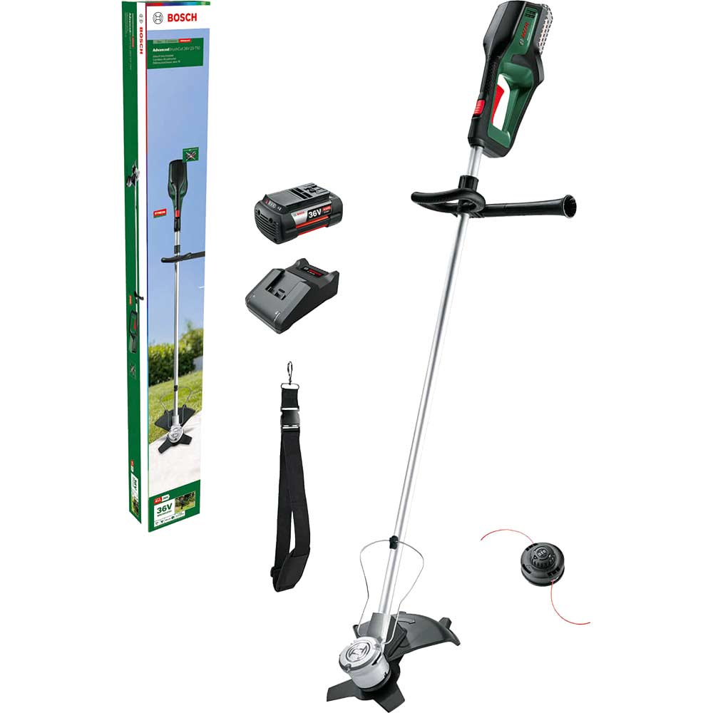 Bosch ADVANCEDBRUSHCUT 36V-23-750 36v Cordless Brush Cutter 230mm 1 x 4ah Li-ion Battery Charger