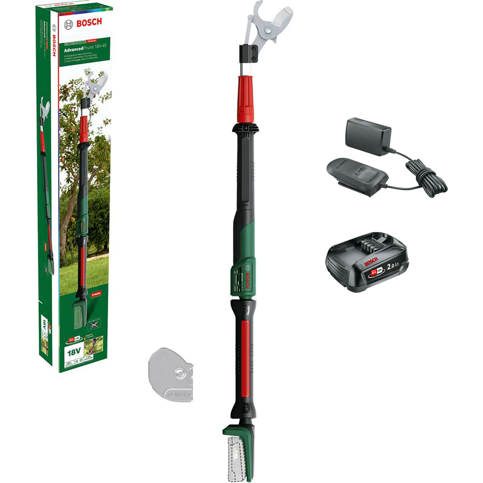 Bosch ADVANCEDPRUNE 18V-45 P4A 18v Cordless Tree Pruner (Short) 1 x 2ah Li-ion Charger