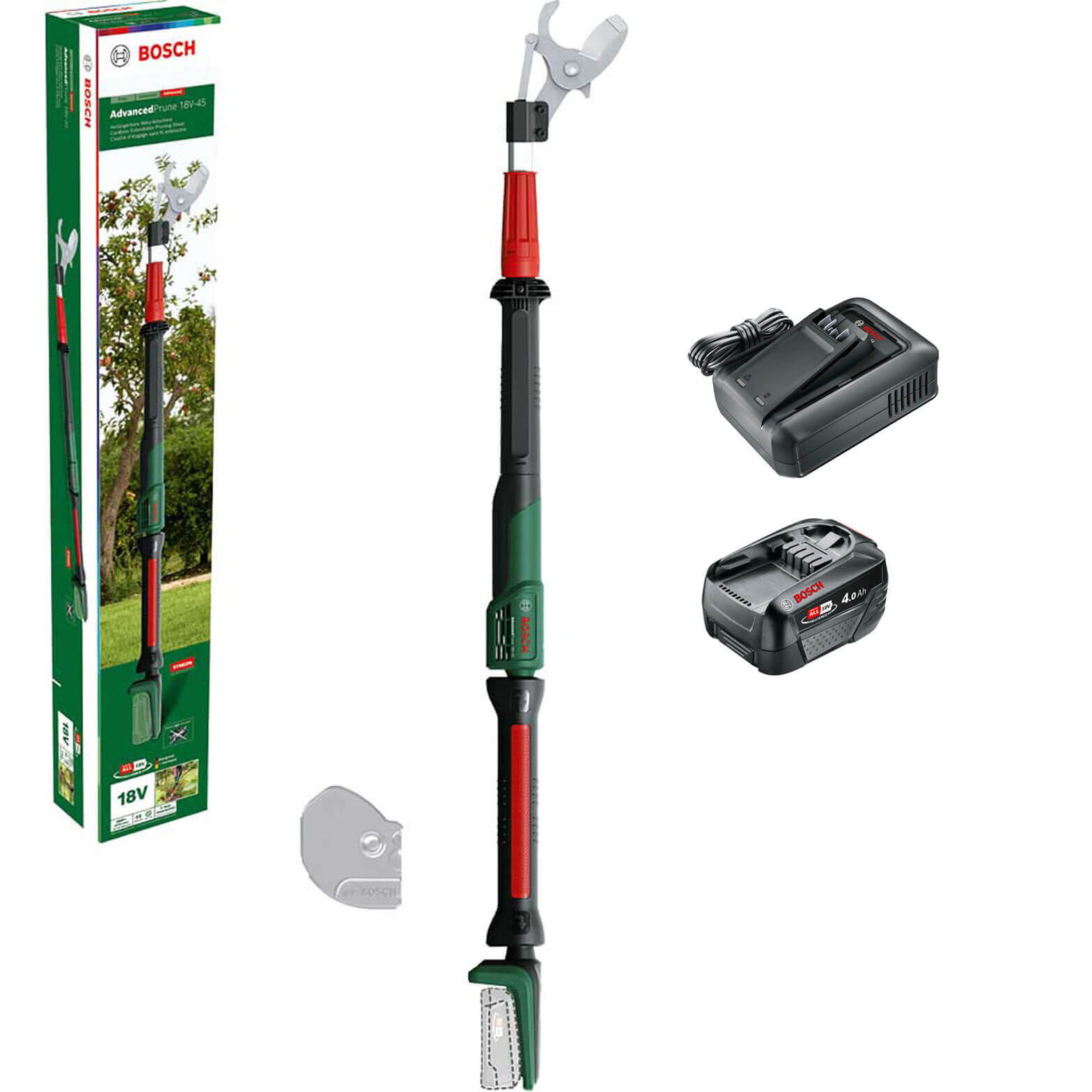 Bosch ADVANCEDPRUNE 18V-45 P4A 18v Cordless Tree Pruner (Short) 1 x 4ah Li-ion Charger