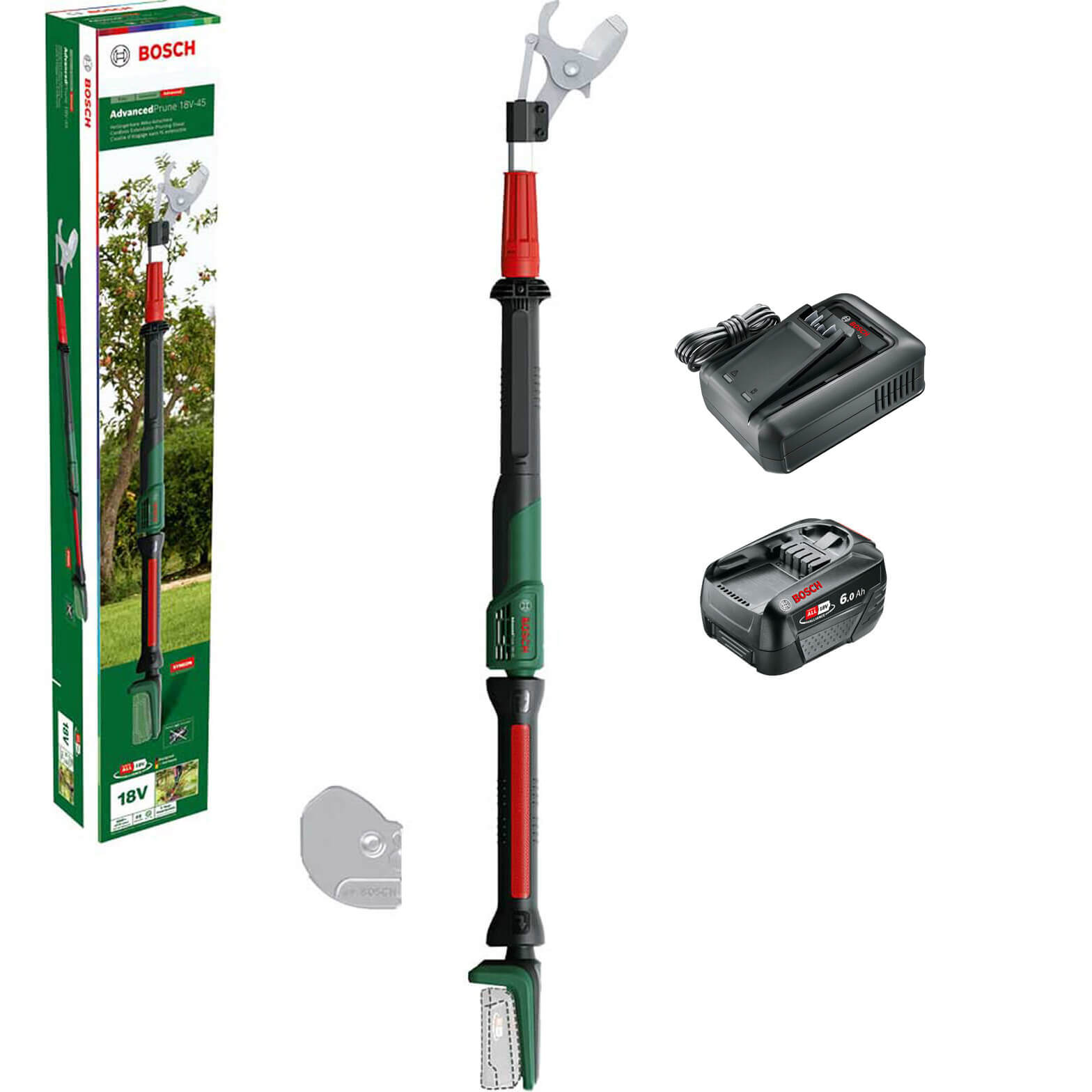 Bosch ADVANCEDPRUNE 18V-45 P4A 18v Cordless Tree Pruner (Short) 1 x 6ah Li-ion Charger