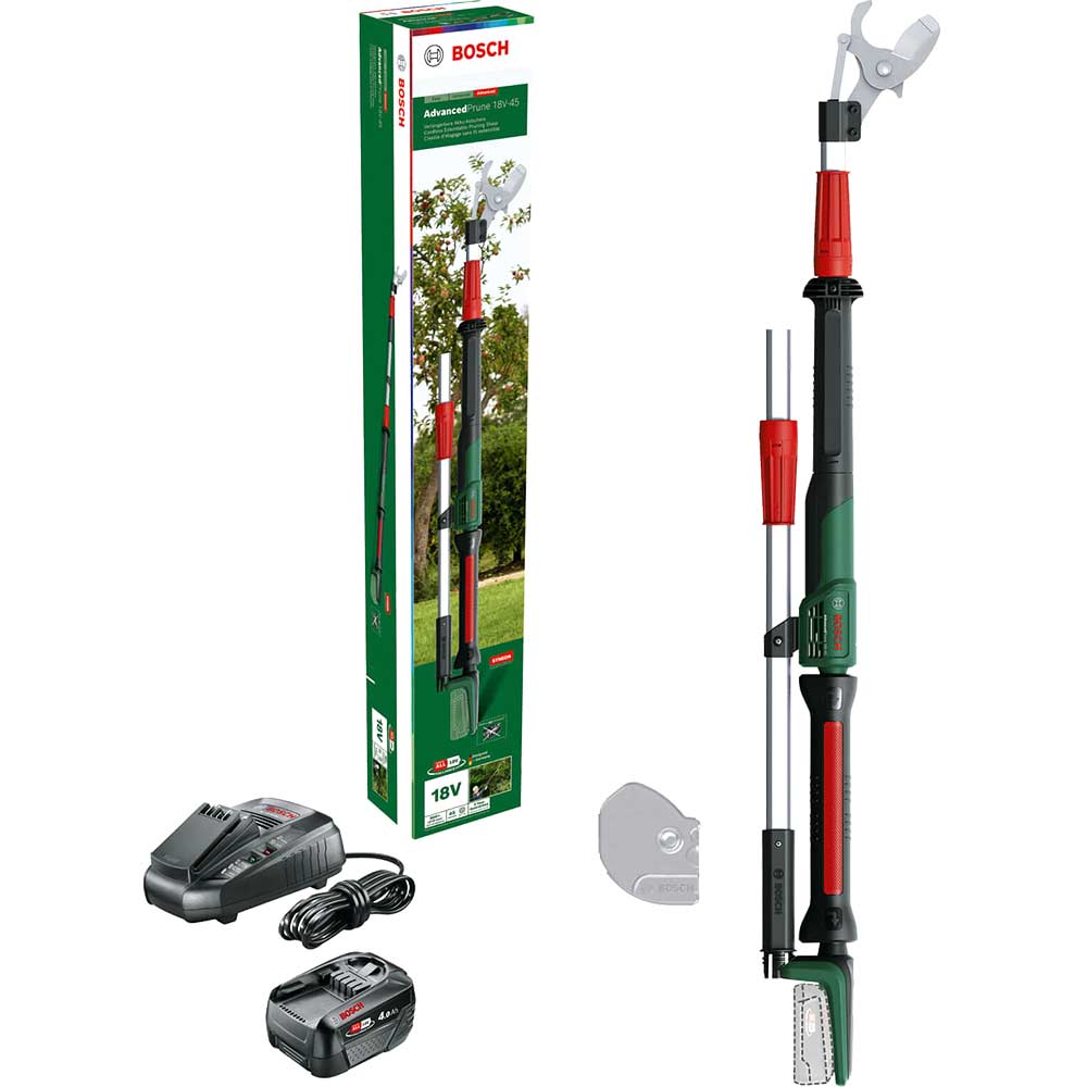 Bosch ADVANCEDPRUNE 18V-45 P4A 18v Cordless Tree Pruner 1 x 4ah Li-ion Battery Charger