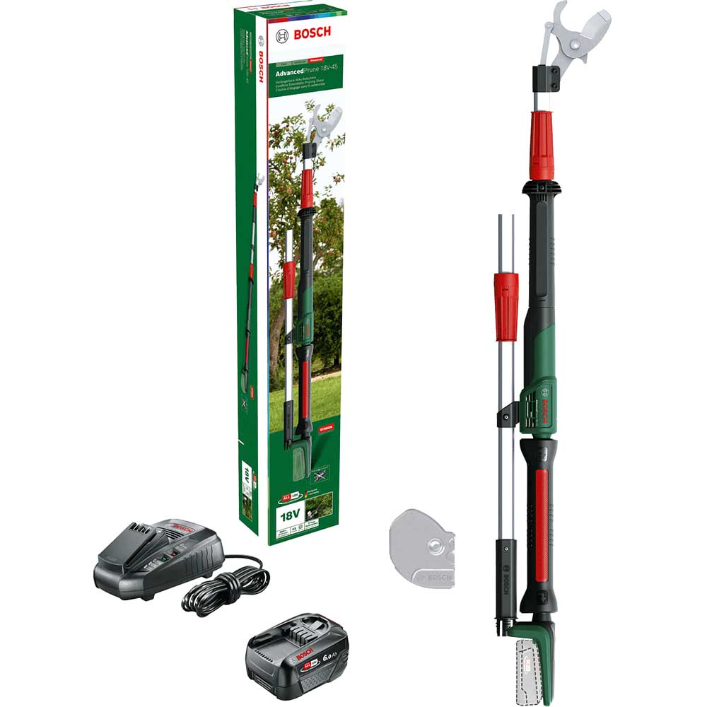 Bosch ADVANCEDPRUNE 18V-45 P4A 18v Cordless Tree Pruner 1 x 6ah Li-ion Battery Charger