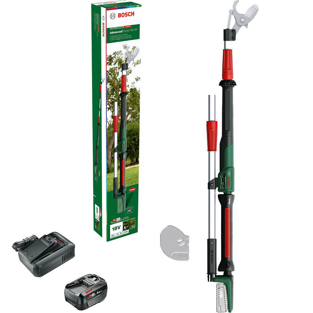 Bosch ADVANCEDPRUNE 18V-45 P4A 18v Cordless Tree Pruner 1 x 4ah Li-ion Battery Charger