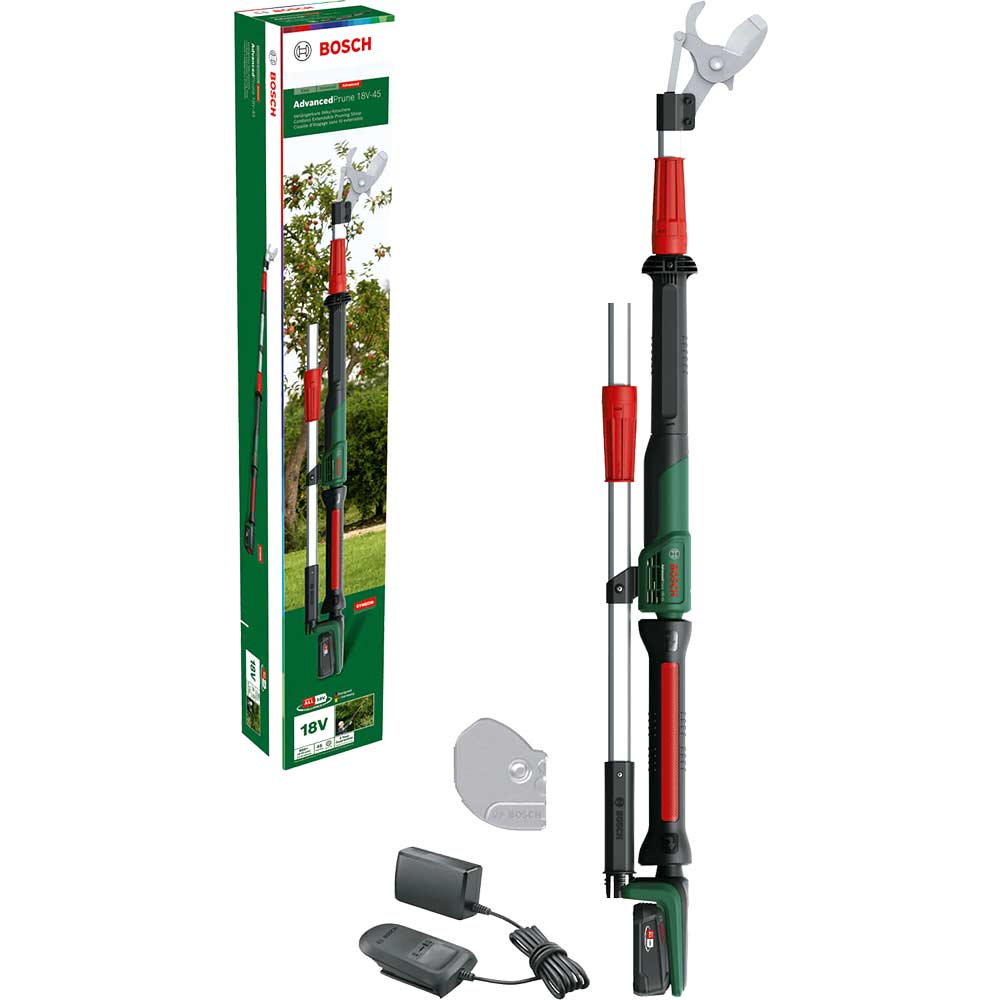 Bosch ADVANCEDPRUNE 18V-45 P4A 18v Cordless Tree Pruner 1 x 2ah Li-ion Battery Charger